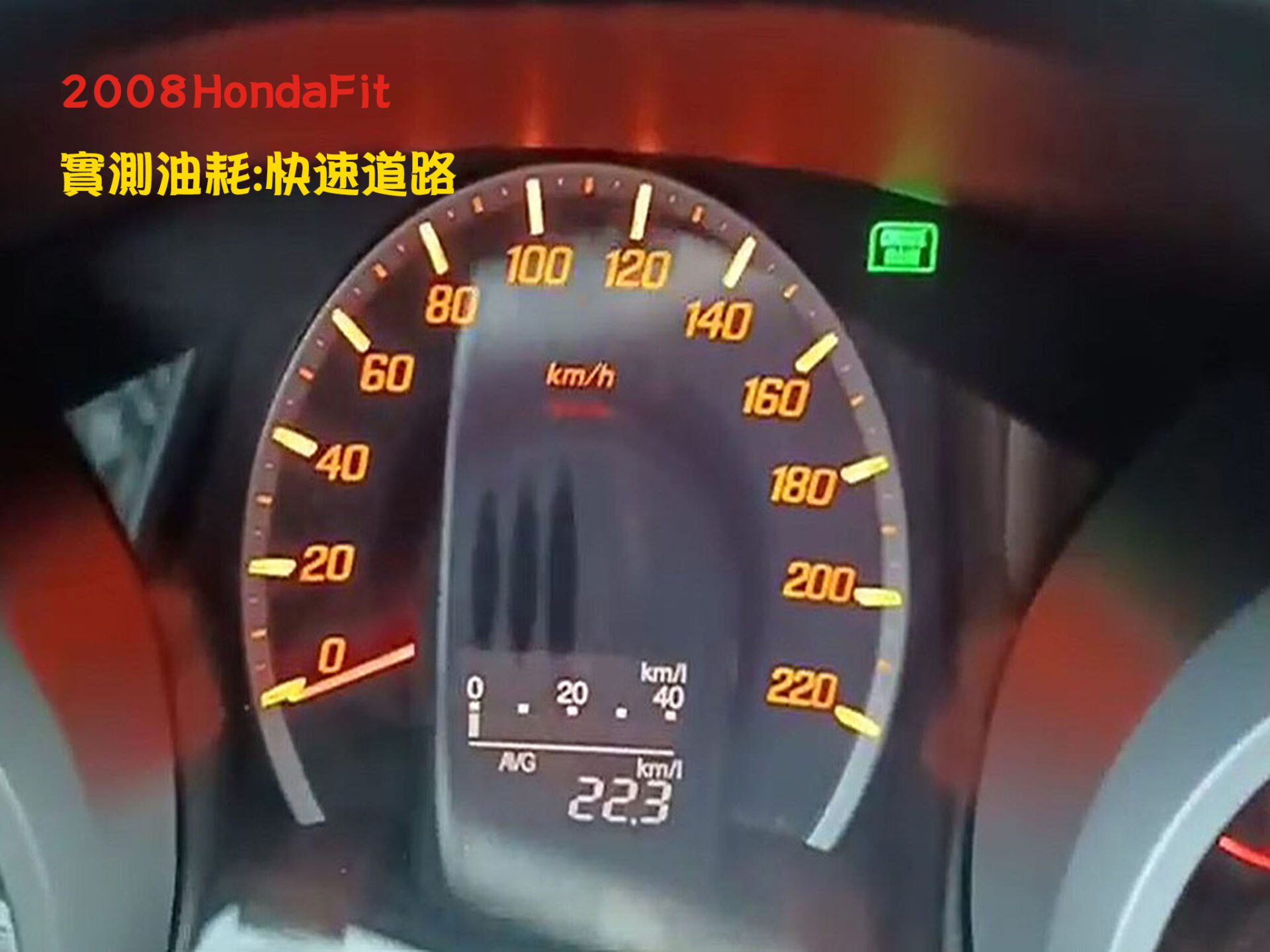 2008 Hondafit快速道路油耗