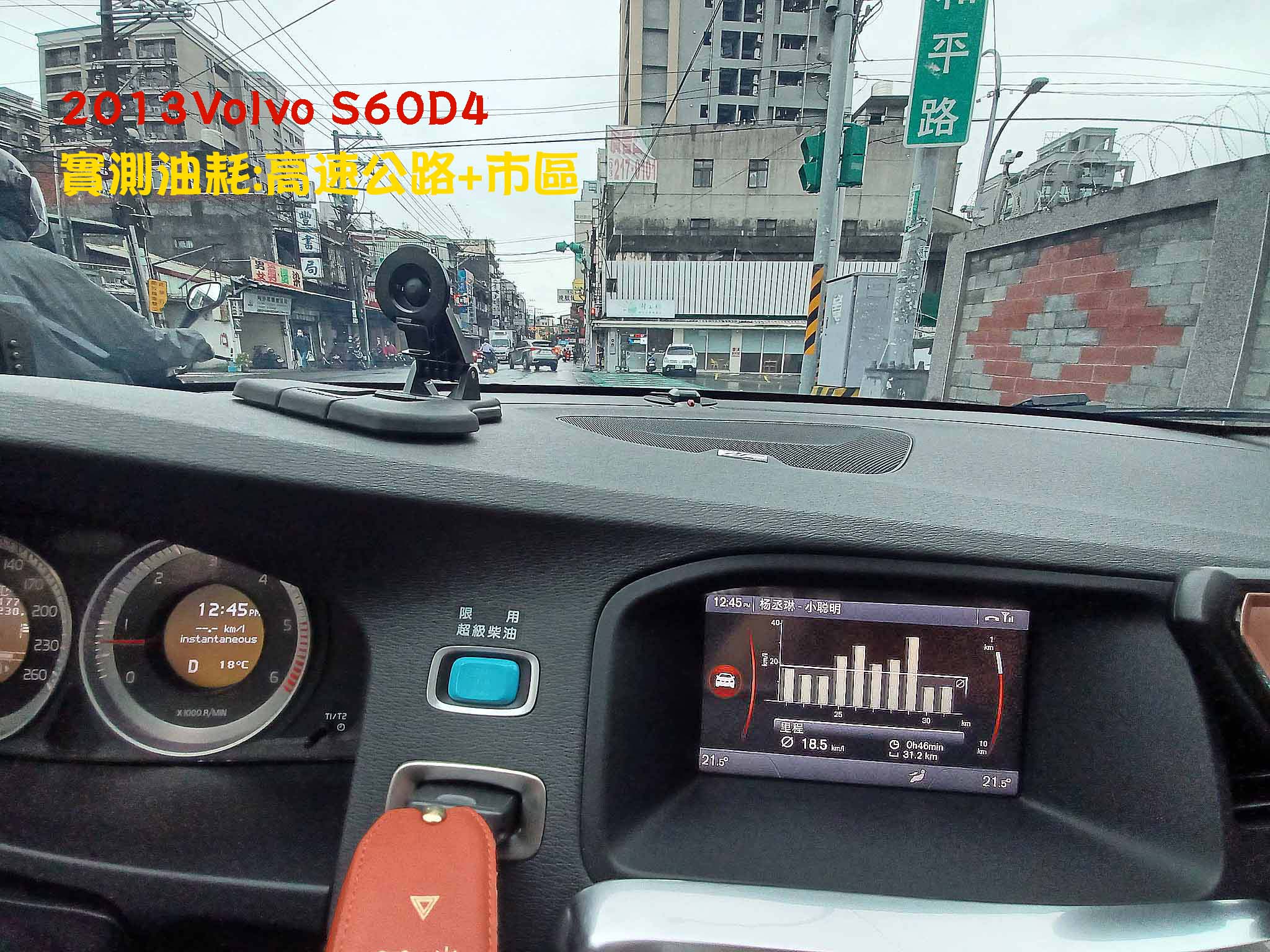 2013 Volvo S60d4高速市區混和模式油耗